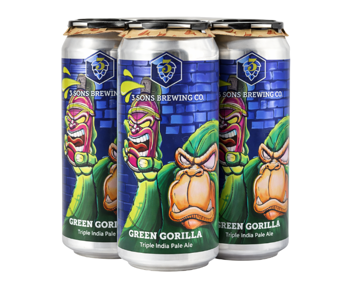 Three Sons Green Gorilla 16oz 4-Pack Can