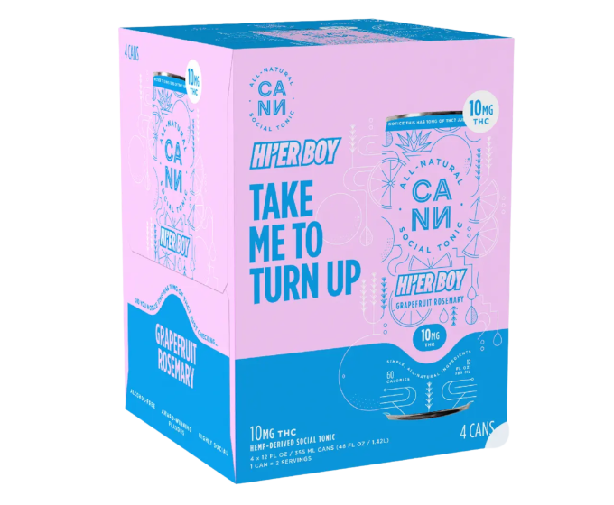 Cann Hier Boys Grapefruit Rosemary THC 10mg 12oz 4-Pack Can