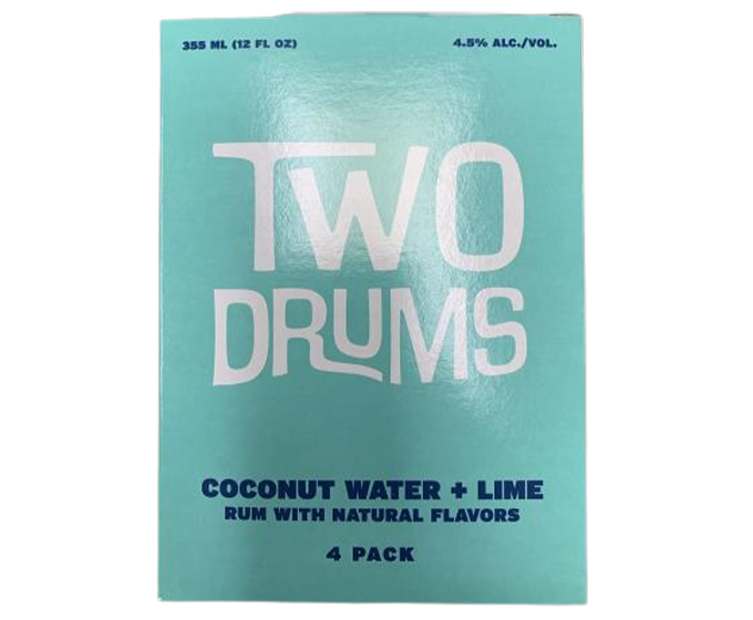 Two Drums Original Coconut Water Lime 12oz 4-Pack Can