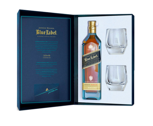 Johnnie Walker Blue Label Gift Set 750ml (With 2 Glass) (HR)