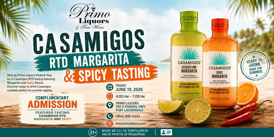 Casamigos RTD Margarita & Spicy Tasting at Primo Liquors – June 19, 2026