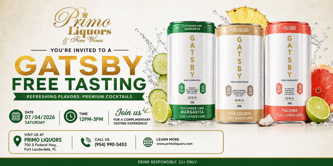 Free Gatsby RTD Cocktail Tasting at Primo Liquors – July 4, 2026 | Fort Lauderdale