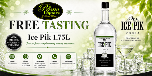Free Ice Pik Vodka Tasting at Primo Liquors Fort Lauderdale