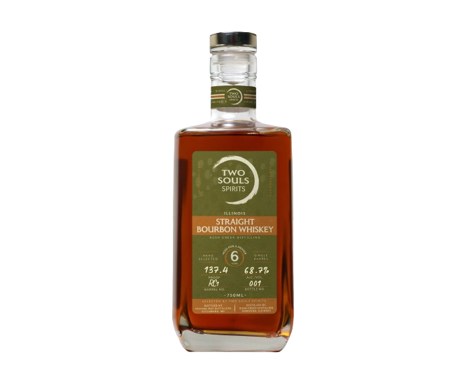 Two Souls Rush Creek 6 Years Straight Bourbon Single Barrel 750ml