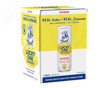 Lucky One Lemonade Raspberry 12oz 4-Pack Can