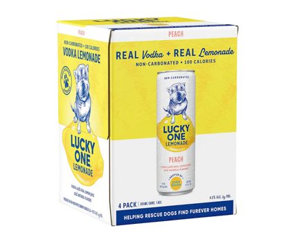 Lucky One Lemonade Peach 12oz 4-Pack Can