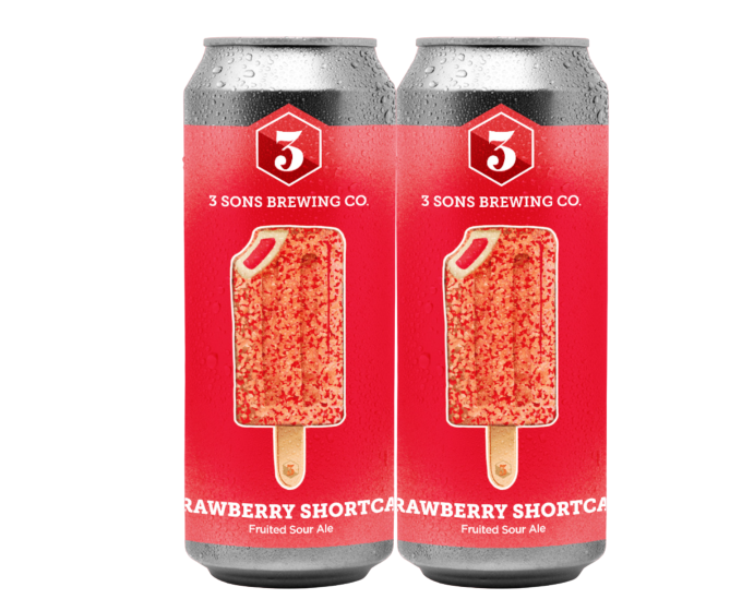 Three Sons Strawberry Shortcake 16oz 4-Pack Can