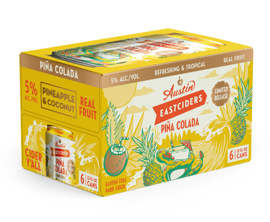 Austin Eastciders Pina Colada 12oz 6-Pack Can - Beer at Primo Liquors Fort Lauderdale