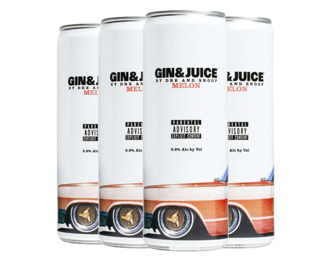 Gin & Juice By Dre And Snoop Melon 355ml 4-Pack Can