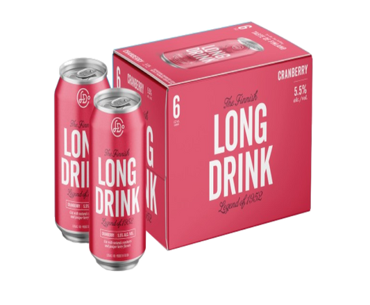 The Finnish Long Drink Cranberry 355ml 6-Pack Can - Canned Cocktails at Primo Liquors Fort Lauderdale