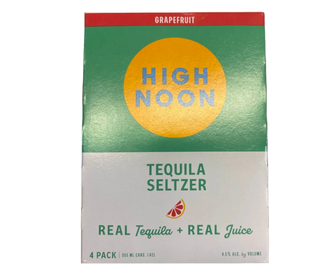 High Noon Tequila Seltzer Grapefruit 12oz 4-Pack Can