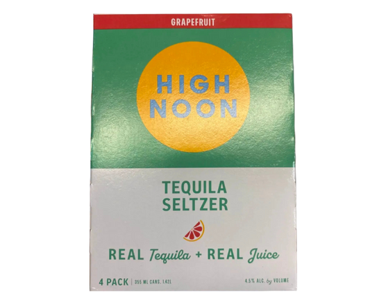High Noon Tequila Seltzer Grapefruit 12oz 4-Pack Can