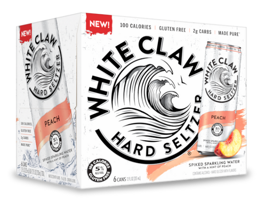 White Claw Peach 6 Pack Can