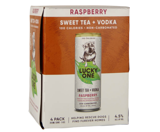 Lucky One Raspberry Sweet Tea Vodka 12oz 4-Pack Can