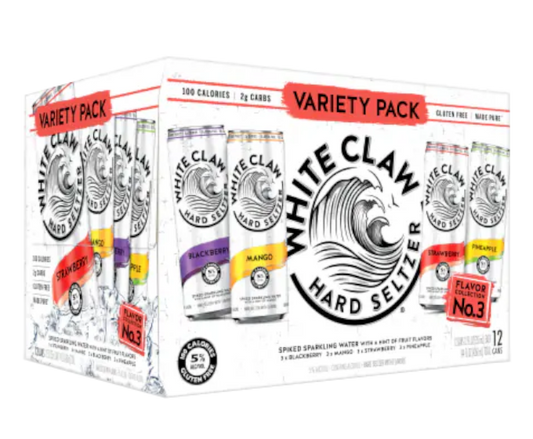 White Claw Hard Seltzer Variety Pack # 3 12-Pack Can - Canned Cocktails at Primo Liquors Fort Lauderdale