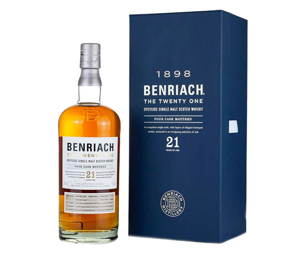 The BenRiach Four Cask Maturation 21 Years Single Malt 750ml, Scotch Whiskey