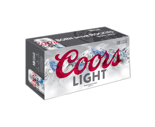 Coors Light 12oz 18-Pack Can - American Lager at Primo Liquors Fort Lauderdale