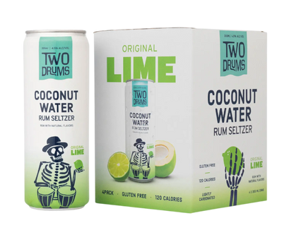 Two Drums Original Coconut Water Lime 12oz 4-Pack Can
