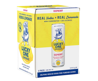 Lucky One Lemonade Raspberry 12oz 4-Pack Can