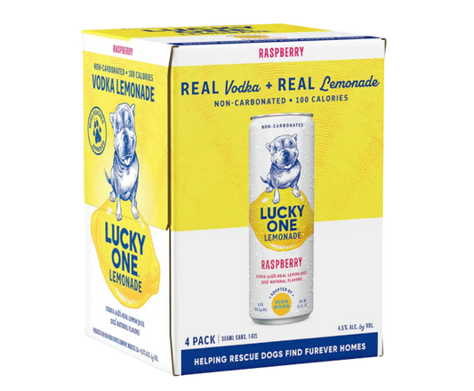 Lucky One Lemonade Raspberry 12oz 4-Pack Can