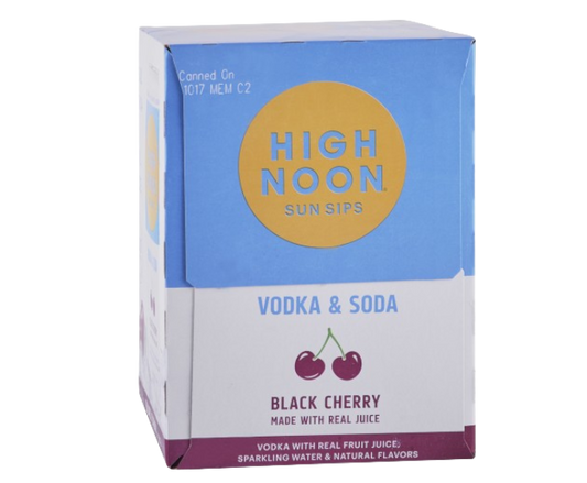 High Noon Vodka & Soda Black Cherry 12oz 4-Pack Can (DNO P2)