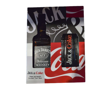 Jack Daniels Black  Gift Set 750ml ( With Coke Glass)