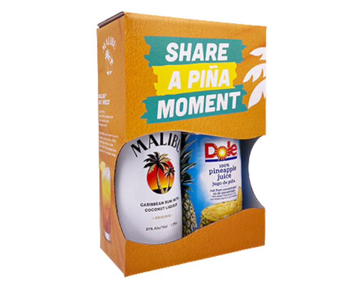 Malibu Coconut Gift Set 1.75L (With Dole Pineapple 46oz)