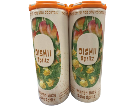 Oishii Sake Spritz Mango Yuzu 12oz 4-Pack Can