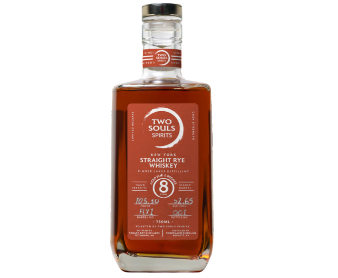 Two Souls Finger Lakes Straight Rye 8 Years 750ml