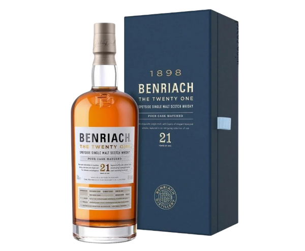 The BenRiach Four Cask Maturation 21 Years Single Malt 700ml, Scotch Whiskey