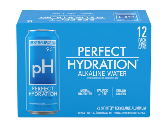 Perfect Hydration Alkaline  Water 16.9oz 12-Pack Can