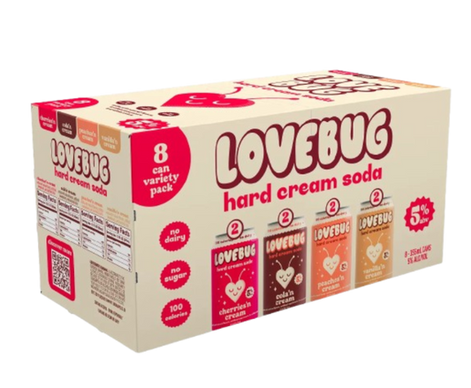 LoveBug Hard Cream Soda Variety 12oz 8-Pack Can