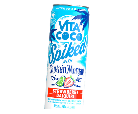 Vita Coco Spiked With Captain Morgan Strawberry Daiquiri 12oz 4-Pack Can