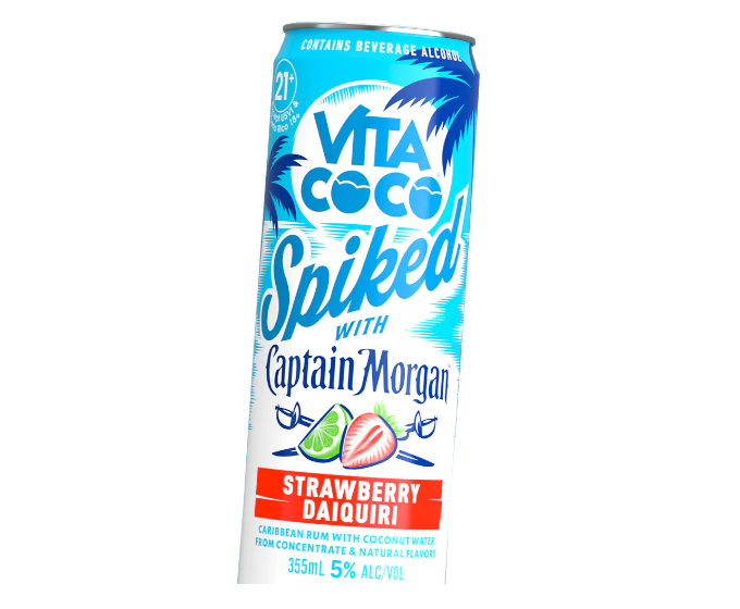 Vita Coco Spiked With Captain Morgan Strawberry Daiquiri 12oz 4-Pack Can