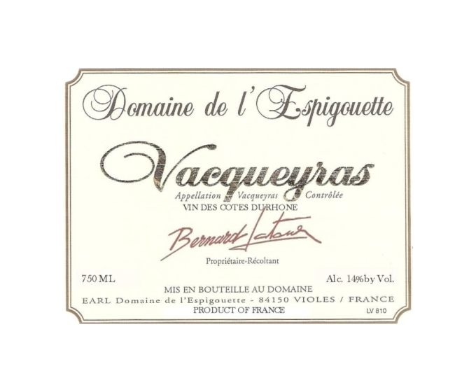 Bernard Latour Domaine de L'Espigouette Vacqueyras 2017 750ml