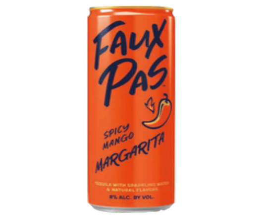 Faux Pas Spicy Mango Margarita 250ml 4-Pack Can