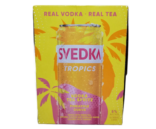 Svedka Tropics Pineapple Guava Vodka 355ml 4-Pack Can