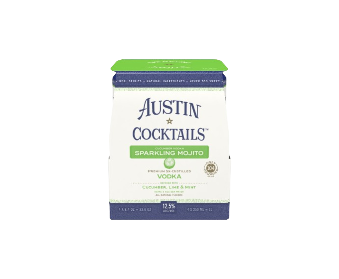 Austin Sparkling Cucumber Mojito 8.4oz 4-Pack Can