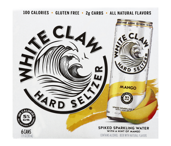 White Claw Hard Seltzer Mango 12oz 6-Pack Can