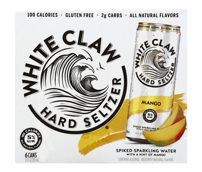 White Claw Hard Seltzer Mango 12oz 6-Pack Can