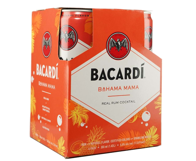 Bacardi Bahama Mama Cocktail 355ml 4-Pack Can