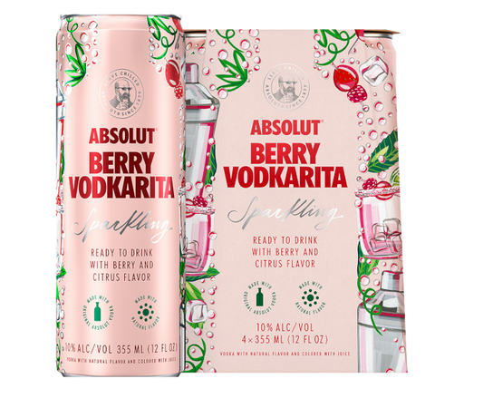 Absolut Berry Vodkarita 12oz 4-Pack Can