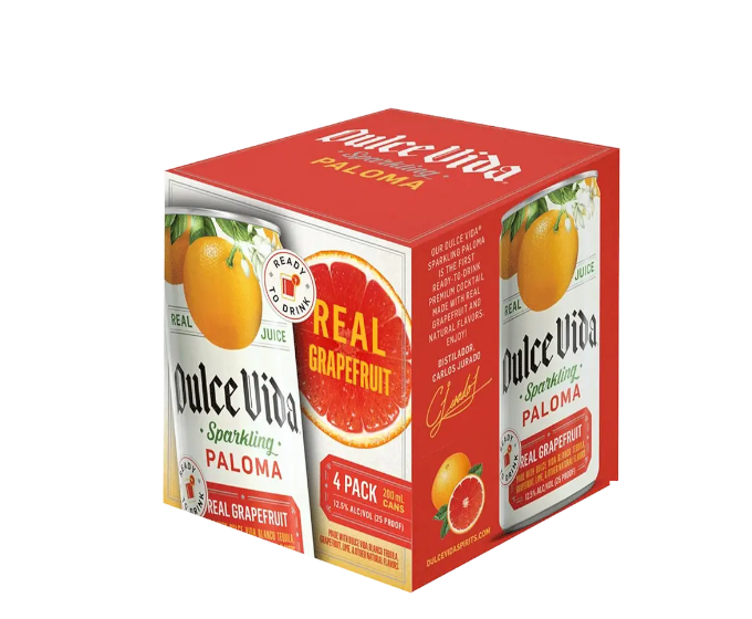 Dulce Vida Sparkling Paloma Real Grapefruit 200ml 4-Pack Can
