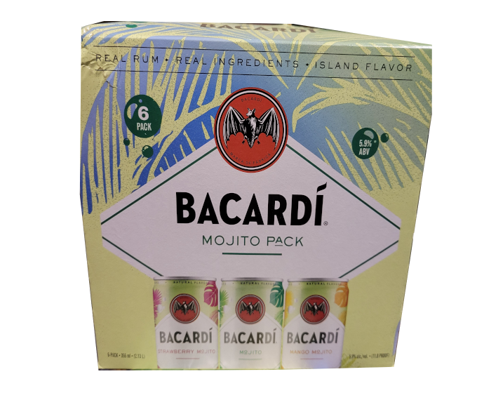 Bacardi Mix Variety Pack 355ml 6-Pack Can (Moj/Mng/Str)