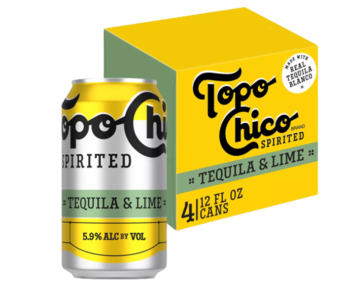 Topo Chico Spirited Tequila Lime 12oz 4-Pack Can