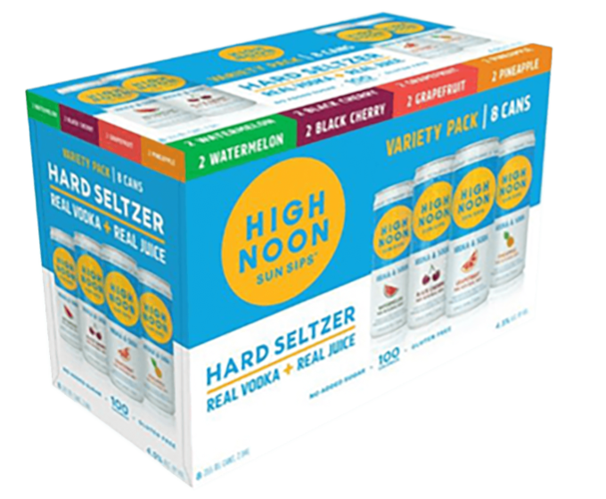High Noon Hard Seltzer Vodka Tailgate Variety Pack 12oz 8-Pack Can