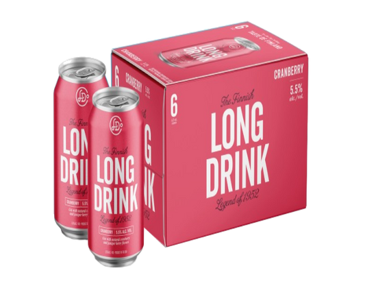 The Finnish Long Drink Cranberry 355ml 6-Pack Can