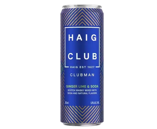 Haig Club Clubman Ginger and Lime 355ml 4-Pack Can