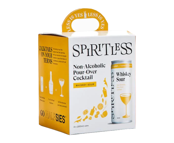 Spiritless Whiskey Sour 8.4oz 4-Pack Can