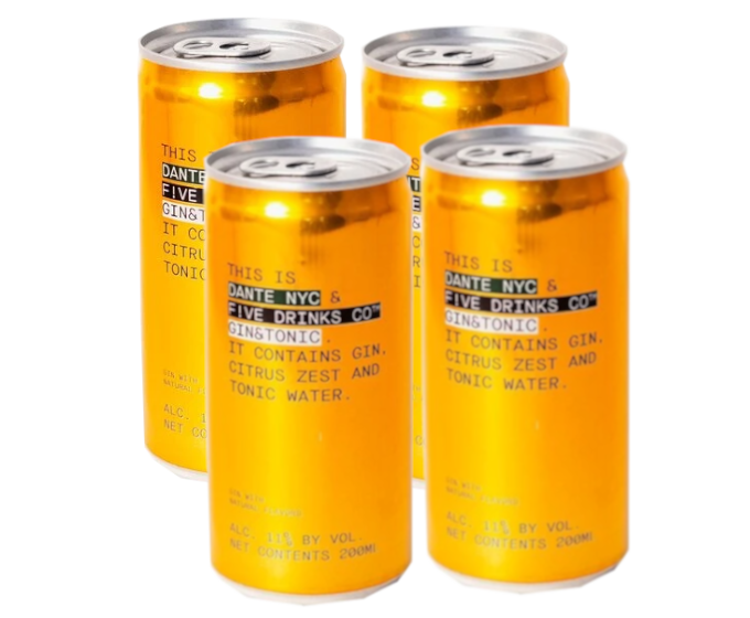 Five Drinks Summer Dante NYC 200ml 4-Pack Can